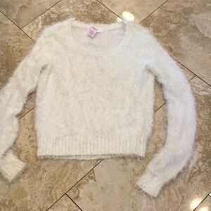Cozy White Fuzzy Sweater